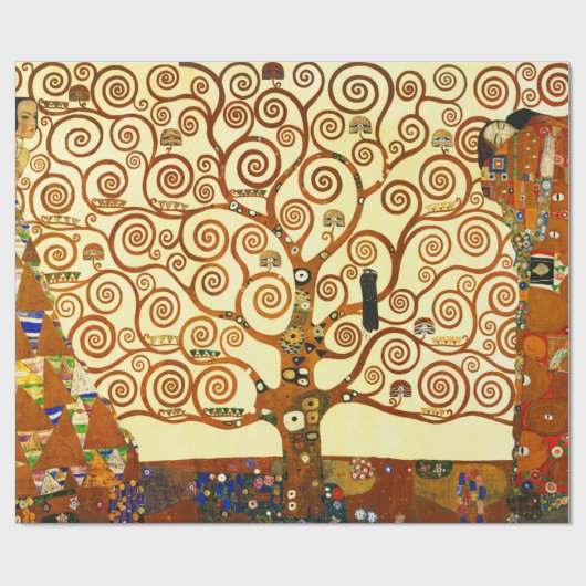 Gustav Klimt The Tree of Life Fine Art Cadeaupapier (Vlak)