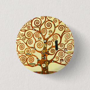 Gustav Klimt The Tree of Life Fine Art Ronde Button 3,2 Cm