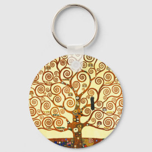 Gustav Klimt The Tree of Life Fine Art Sleutelhanger