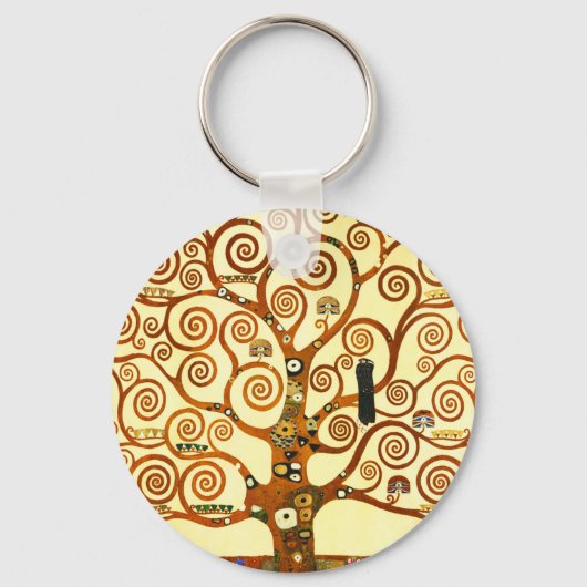 Gustav Klimt The Tree of Life Fine Art Sleutelhanger (Voorkant)