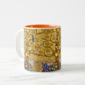 Gustav Klimt , The Tree of Life Tweekleurige Koffiemok (Voorkant links)