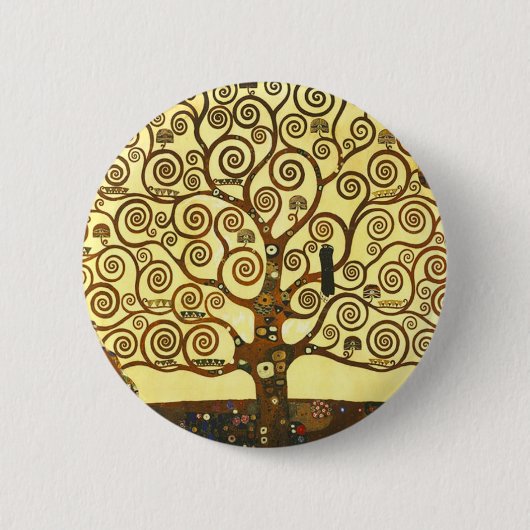 Gustav Klimt Tree of Life Button (Voorkant)