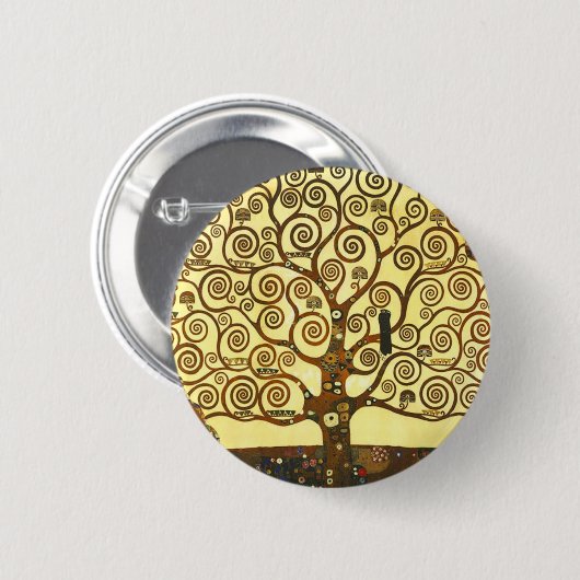 Gustav Klimt Tree of Life Button (Voorkant /achterkant)