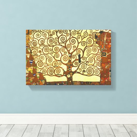 Gustav Klimt Tree of Life Canvas Afdruk (Insitu (Houten vloer))