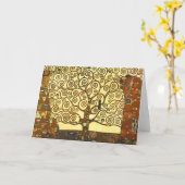 Gustav Klimt Tree of Life Greeting Card Kaart (Gele Bloem)