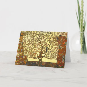 Gustav Klimt Tree of Life Greeting Card Kaart