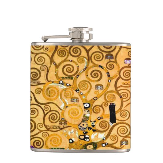 Gustav Klimt Tree of Life Heupfles (Voorkant)