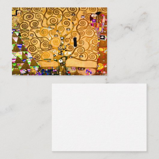 Gustav Klimt Tree of Life Informatiekaartje (Voorkant / Achterkant)