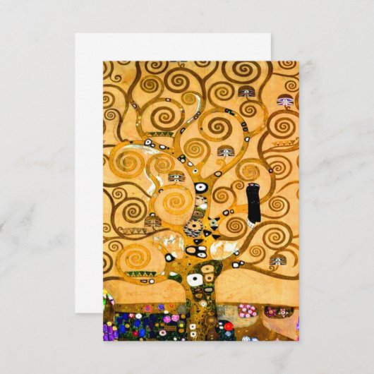 Gustav Klimt Tree of Life Informatiekaartje (Voorkant / Achterkant)
