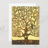 Gustav Klimt Tree of Life Invitations Kaart (Voorkant / Achterkant)