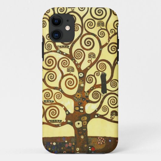 Gustav Klimt Tree of Life iPhone Case (Achterkant)