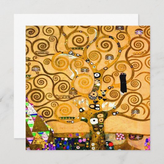 Gustav Klimt Tree of Life Kaart (Voorkant / Achterkant)