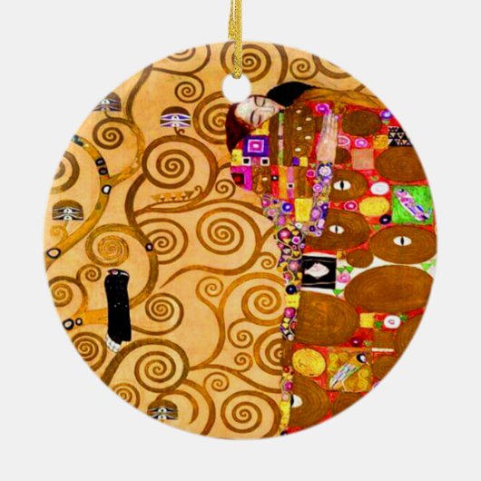 Gustav Klimt Tree of Life Keramisch Ornament (Achterkant)