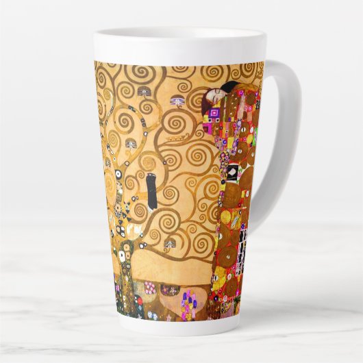 Gustav Klimt Tree of Life Latte Mok (Rechterhoek)