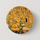 Gustav Klimt Tree of Life Ronde Button 5,7 Cm (Voorkant)