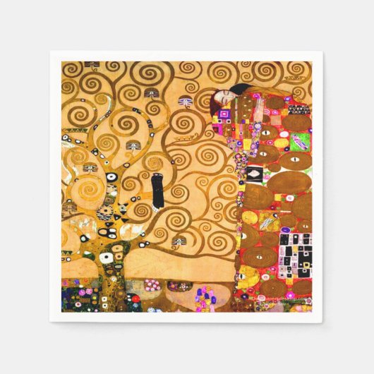 Gustav Klimt Tree of Life Servet (Voorkant)