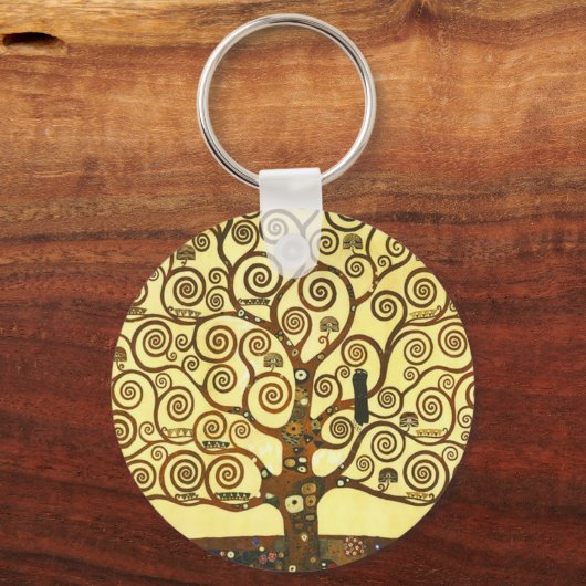 Gustav Klimt Tree of Life Sleutelhanger (Voorkant)