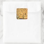 Gustav Klimt Tree of Life Vierkante Sticker (Tas)