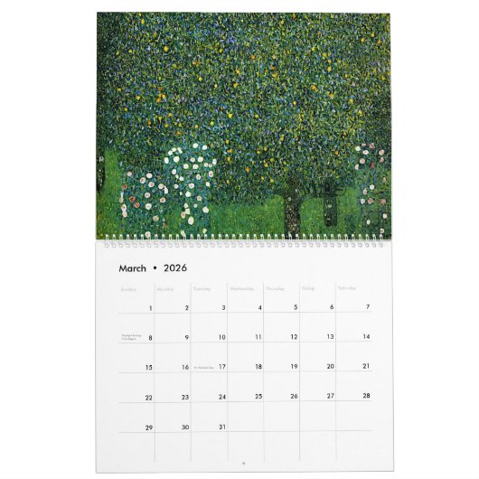 Gustav Klimt Trees Artwork Kalender (Mar 2026)