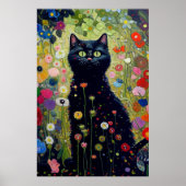 Gustav Klimt Tuin Kat Poster (Voorkant)