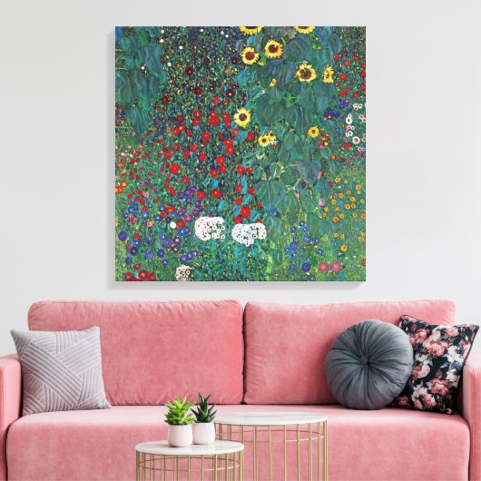 Gustav Klimt - Tuin met Crucifix 2 lg Canvas Afdruk (Insitu (Woonkamer))