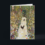 Gustav Klimt - Tuin pad met kippen Kaart<br><div class="desc">Tuingpad met kippen - Gustav Klimt,  Oil on Canvas,  1916</div>