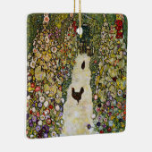 Gustav Klimt - Tuin pad met kippen Keramisch Ornament (Rechts)
