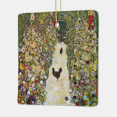 Gustav Klimt - Tuin pad met kippen Keramisch Ornament (Links)