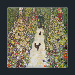 Gustav Klimt - Tuin pad met kippen Magneet<br><div class="desc">Tuingpad met kippen - Gustav Klimt,  Oil on Canvas,  1916</div>