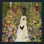 Gustav Klimt - Tuin pad met kippen Poster<br><div class="desc">Tuingpad met kippen - Gustav Klimt,  Oil on Canvas,  1916</div>