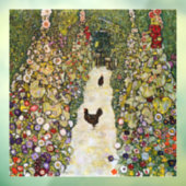 Gustav Klimt - Tuin pad met kippen Raamsticker (Vel 3)