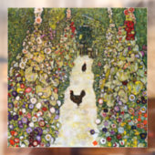 Gustav Klimt - Tuin pad met kippen Raamsticker (Vel 2)