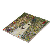 Gustav Klimt - Tuin pad met kippen Tegeltje (Zijkant)