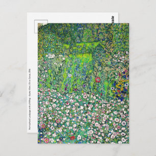 Gustav Klimt - Tuinbouwlandschap en heuvel Briefkaart