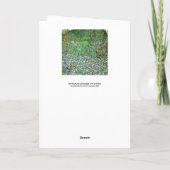 Gustav Klimt - Tuinbouwlandschap en heuvel Kaart (Achterkant)