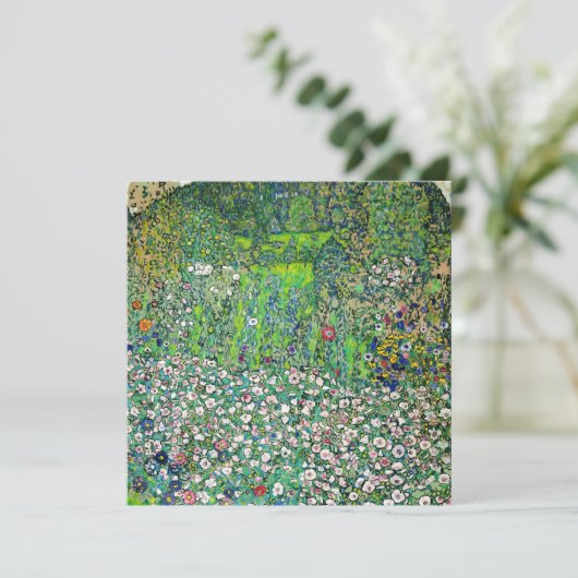 Gustav Klimt - Tuinbouwlandschap en heuvel Kaart (Staand voorkant)