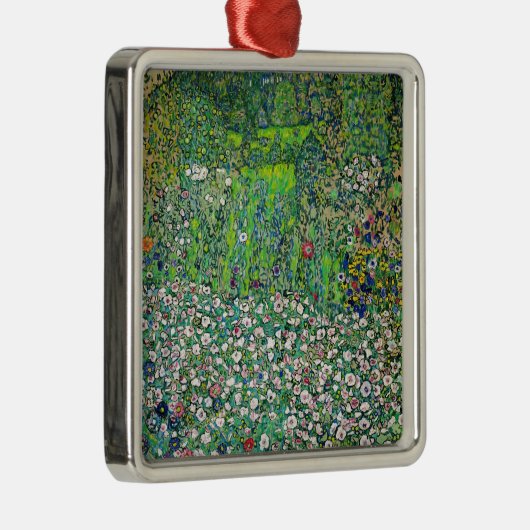 Gustav Klimt - Tuinbouwlandschap en heuvel Metalen Ornament (Rechts)