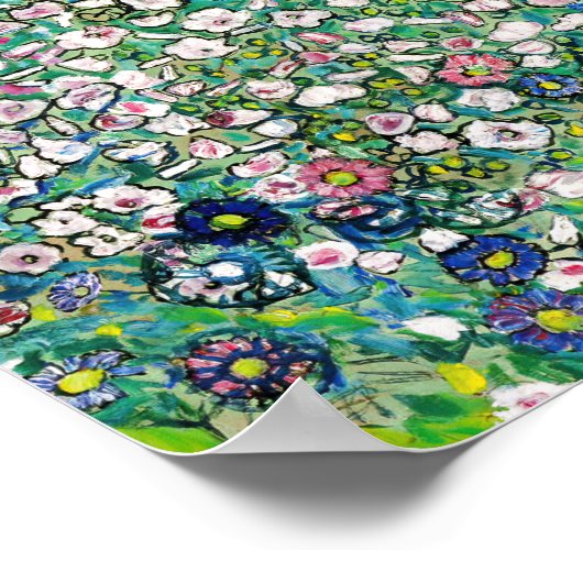 Gustav Klimt - Tuinbouwlandschap en heuvel Poster (Hoek)