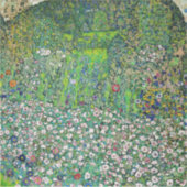 Gustav Klimt - Tuinbouwlandschap en heuvel Sticker (Voorkant)