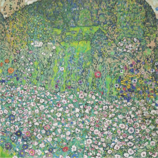 Gustav Klimt - Tuinbouwlandschap en heuvel Sticker (Voorkant)