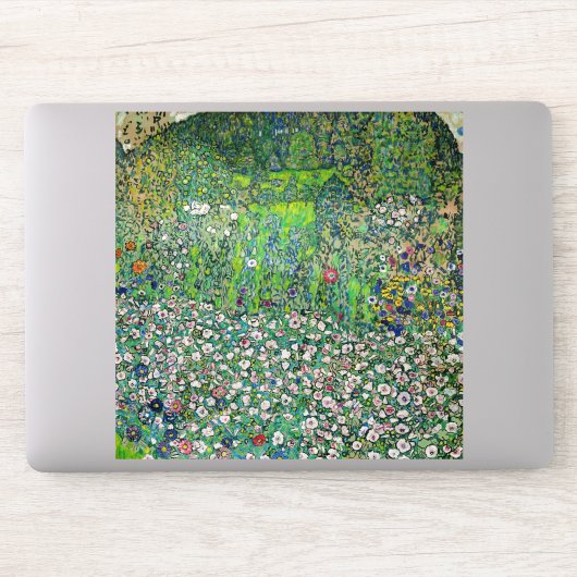 Gustav Klimt - Tuinbouwlandschap en heuvel Sticker (Computer)