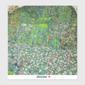 Gustav Klimt - Tuinbouwlandschap en heuvel Sticker (Vel)