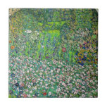 Gustav Klimt - Tuinbouwlandschap en heuvel Tegeltje<br><div class="desc">Tuinbouwlandschap met een heuvel - Gustav Klimt,  Oil on Canvas,  1916</div>