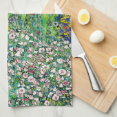 Gustav Klimt - Tuinbouwlandschap en heuvel Theedoek (Quarter Fold)