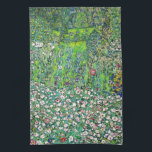 Gustav Klimt - Tuinbouwlandschap en heuvel Theedoek<br><div class="desc">Tuinbouwlandschap met een heuvel - Gustav Klimt,  Oil on Canvas,  1916</div>