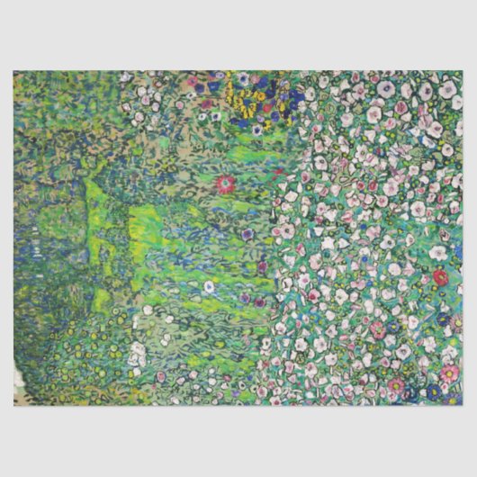 Gustav Klimt - Tuinbouwlandschap en heuvel Tissuepapier (Voorkant)