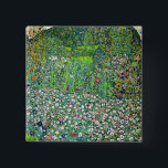 Gustav Klimt - Tuinbouwlandschap en heuvel Vierkante Button 5,1 Cm<br><div class="desc">Tuinbouwlandschap met een heuvel - Gustav Klimt,  Oil on Canvas,  1916</div>