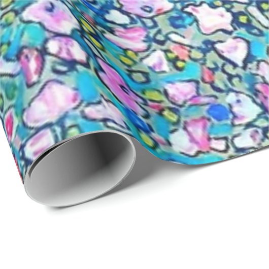 Gustav Klimt - tuinbouwlandschap met Hillto Cadeaupapier (Rol Hoek)