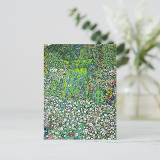 Gustav Klimt - Tuinlandschap en heuveltop Briefkaart (Staand voorkant)