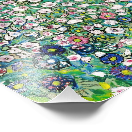 Gustav Klimt - Tuinlandschap en heuveltop Foto Afdruk (Hoek)